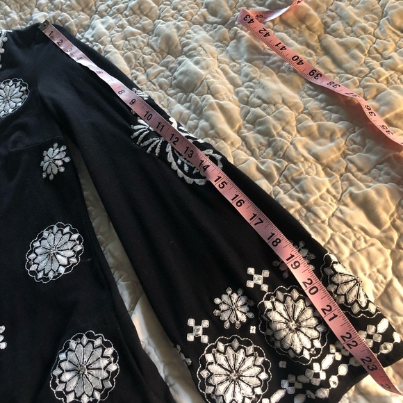 INC INTERNATIONAL CONCEPTS TUNIC TOP EMBROIDERED SIZE SMALL (S) BLACK & SILVER - Picture 6 of 13